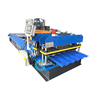 สีเหล็ก 3kw เซอร์โม่เตอร์ความเร็วสูง Zee Roofing Q Tile Roll Forming Machine