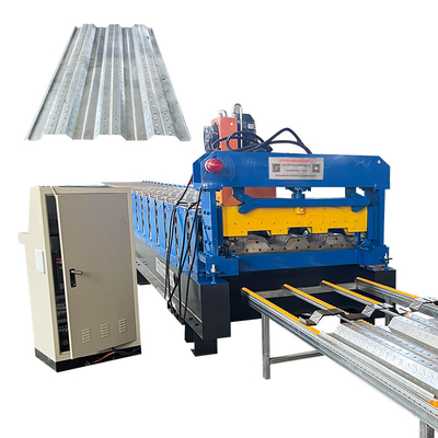 ความหนาของวัสดุ 1.2 มิลลิเมตร PLC การควบคุม Decking Sheet Roll การสร้างเครื่องจักร