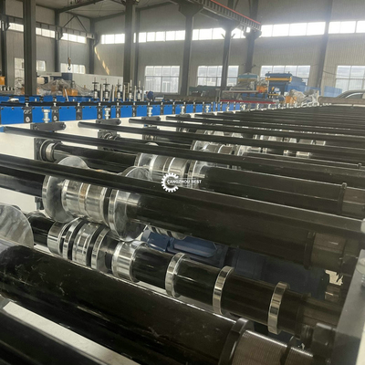 YX1000 0.3-1.2 มิลลิเมตร พื้น Deck โปรไฟล์เหล็ก Roll การสร้างเครื่องจักร 380VAC สําหรับตลาดตุรกี