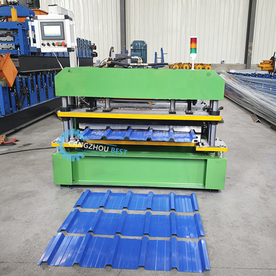 ความเร็วสูง โคลอมเบีย ดีไซน์ที่นิยม IBR Trapezoidal Roof Panel Sheet Roll Forming Machine