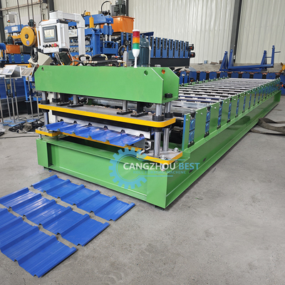 ความเร็วสูง โคลอมเบีย ดีไซน์ที่นิยม IBR Trapezoidal Roof Panel Sheet Roll Forming Machine