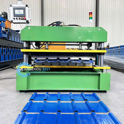 ความเร็วสูง โคลอมเบีย ดีไซน์ที่นิยม IBR Trapezoidal Roof Panel Sheet Roll Forming Machine