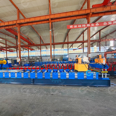 ไฮดรอลิกตัดความเร็วสูง อัตโนมัติ Rib Roofing Sheet Roll การสร้างเครื่องจักร