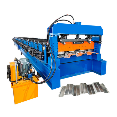 โปรไฟล์เหล็กเหล็ก PLC การควบคุม Decking Sheet Floor Roll การสร้างเครื่องจักร