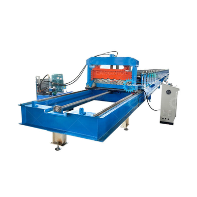 แกลนไซด์ Flying Cutter ไม่หยุด 20m / min Decking ดินเหล็กแผ่นกล่องการสร้างเครื่อง
