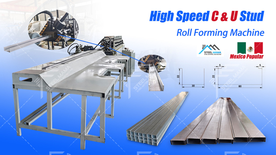 PLC อัตโนมัติโลหะ Stud และ Track Roll Forming เครื่องสําหรับการผลิต C U L T รางเพดาน