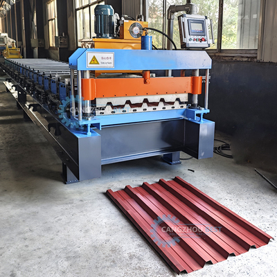 Hydraulic Plc Control Metal Roofing Sheet Roll Forming Machine สําหรับวัสดุก่อสร้าง