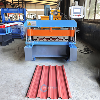 Hydraulic Plc Control Metal Roofing Sheet Roll Forming Machine สําหรับวัสดุก่อสร้าง
