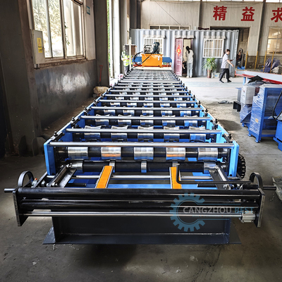 Hydraulic Plc Control Metal Roofing Sheet Roll Forming Machine สําหรับวัสดุก่อสร้าง