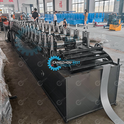 Double Line Metal Steel Garden Safty Palisde Fence Profile Machine เครื่องปั้นม้วน