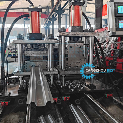 Double Line Metal Steel Garden Safty Palisde Fence Profile Machine เครื่องปั้นม้วน