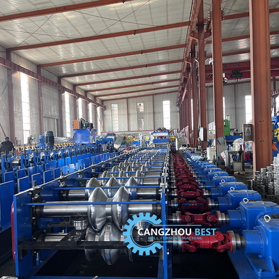 หนาเหล็ก 4 มิลลิเมตร เหล็กการเปลี่ยนแปลงอย่างรวดเร็ว 2&amp;3 คลื่น Crash Barrier Roll Forming Machine