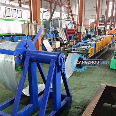 สีเหล็กสี่เหลี่ยม Tube Mold การตัด Roll การสร้างเครื่องจักรกับ Elblow เครื่อง