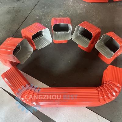 สีเหล็กสี่เหลี่ยม Tube Mold การตัด Roll การสร้างเครื่องจักรกับ Elblow เครื่อง