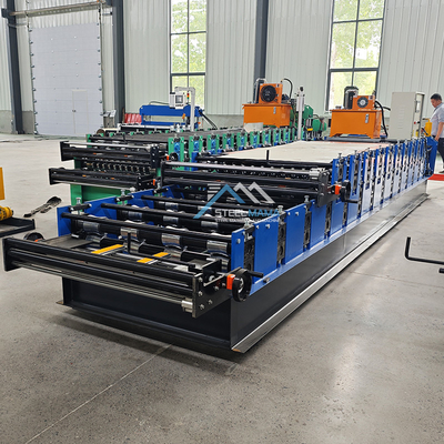 ไฮดรอลิกพลังงาน 5.5kw สีหลังคาชั้นสอง IBR กระบอก corrugated เครื่องปั้นม้วน