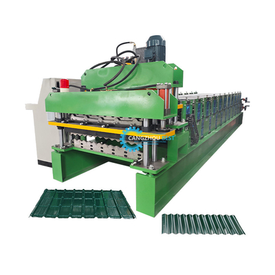 ความเร็วคงที่ อัตโนมัติ PPGI Ridge Cap Roll Forming Machine ด้วยสถานี 15-16