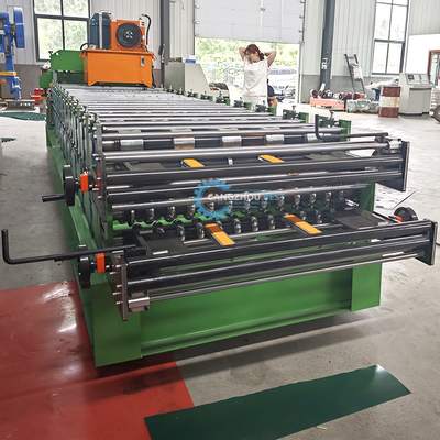 ความเร็วคงที่ อัตโนมัติ PPGI Ridge Cap Roll Forming Machine ด้วยสถานี 15-16