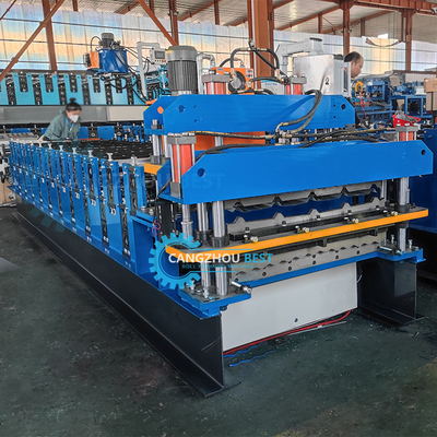 Delta PLC อัตโนมัติควบคุมสองชั้น หลังคาแผ่น Roll การสร้างเครื่อง