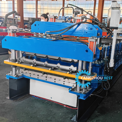 Delta PLC อัตโนมัติควบคุมสองชั้น หลังคาแผ่น Roll การสร้างเครื่อง