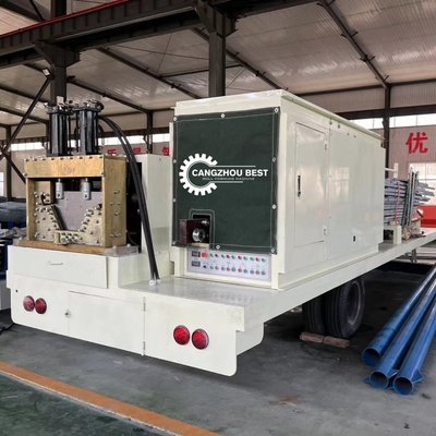 PPGI GI Mobile K Span Roll Forming Machine สําหรับโครงสร้างคอนกรีตและเหล็ก