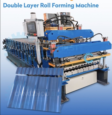 3.5T Chain Transmission 1000mm Roof Tile Roll Forming Machine อุปกรณ์การผลิตกระเบื้องหลังคา