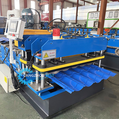 โปรไฟล์เหล็ก Zee Tile PPGI 0.3 มิลลิเมตร Roof Tile Forming Machine สําหรับการก่อสร้าง