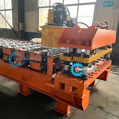 โปรไฟล์เหล็ก ยอดนิยม รัสเซีย ดีไซน์ สีเหล็ก Roofing Tile Roll Forming Machine