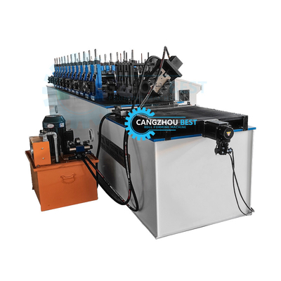 เครื่องปรับสแตนเลสสแตนเลสและรถเลน Roll Forming เครื่องปรับสแตนเลสสแตนเลสและรถเลนเลสด้วยความอดทนในการตัด ± 2 มม และ Omron Encoder