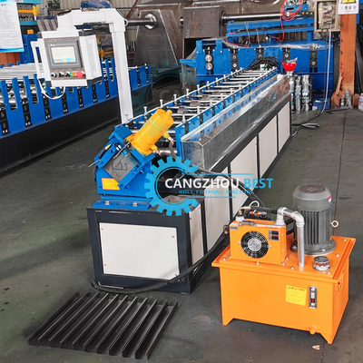 7.5 * 1.2 * 1.5m ระบบตัดไฮดรอลิก Stud และ Track Roll Forming Machine กับความอดทนในการตัด ± 2 มม