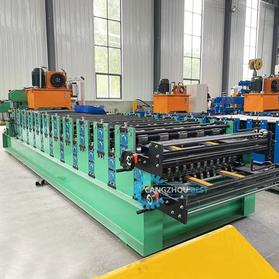 YX840&amp;836 เครื่องปั้นแผ่นม้วนแผ่นสีสําหรับหลังคาชั้นสองแบบแบบสแตนเลส
