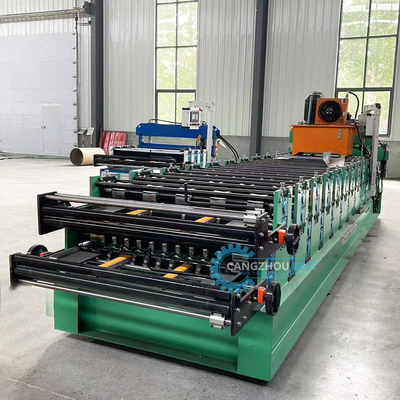 YX840&amp;836 เครื่องปั้นแผ่นม้วนแผ่นสีสําหรับหลังคาชั้นสองแบบแบบสแตนเลส