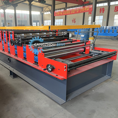 อัตโนมัติ PLC การควบคุม โปรไฟล์เหล็ก ชั้นสองหลังคาแผ่น Roll การสร้างเครื่อง