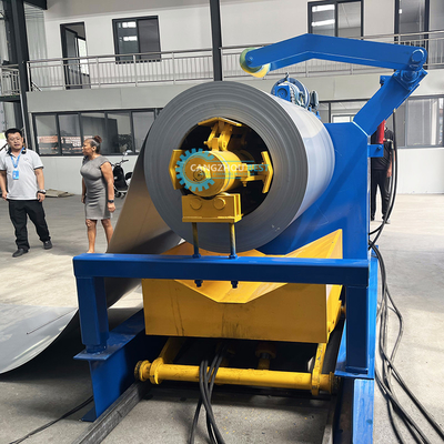 Steel Tile Delta PLC Control Double Layer Roll Forming Machine สําหรับความหนาของวัสดุ 0.25-0.6 มิลลิเมตร