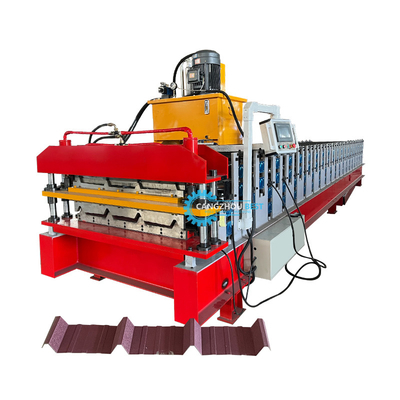 อัตโนมัติการทํางาน Steel Tile Roof Sheet Machine สําหรับการผลิตที่เรียบ