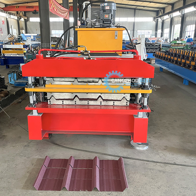 อัตโนมัติการทํางาน Steel Tile Roof Sheet Machine สําหรับการผลิตที่เรียบ