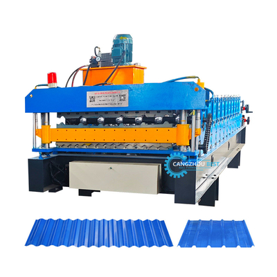 0.6mm Roof Sheet Roll Forming Machine โดย Delta PLC สําหรับโครงการขนาดใหญ่