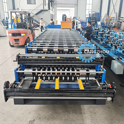 0.6mm Roof Sheet Roll Forming Machine โดย Delta PLC สําหรับโครงการขนาดใหญ่