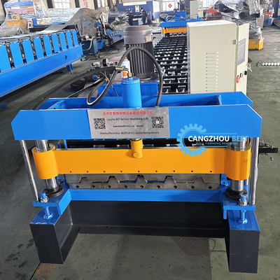 สีเหล็ก โปรไฟล์สแตนเลสขาขาสูง IBR Trapezoidal Roof Sheet Roll Forming Machine