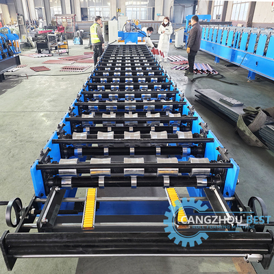 สีเหล็ก โปรไฟล์สแตนเลสขาขาสูง IBR Trapezoidal Roof Sheet Roll Forming Machine