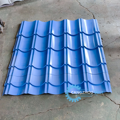 สีเหล็ก PLC การควบคุมสามฟังก์ชันสามชั้น Rooing Sheets โปรไฟล์ Roll การสร้างเครื่อง