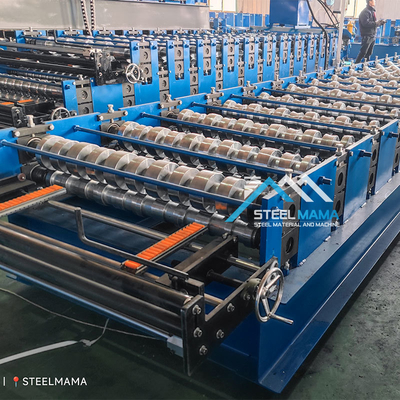 เครื่องขึ้นรูปม้วนกระเบื้องหลังคาอัตโนมัติพร้อม PLC Control 3KW