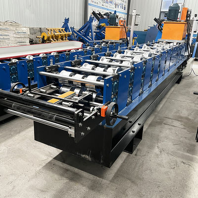 เครื่องขึ้นรูปม้วนครอบสันหลังคาแบบกดไฮดรอลิก พร้อมเหล็กเกรดสูง 45# และ 15 ขั้นตอนการขึ้นรูป