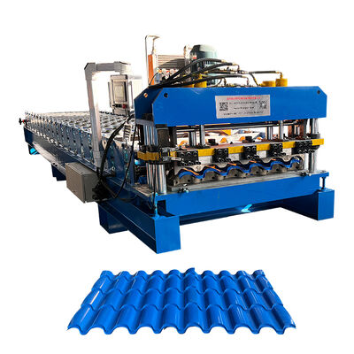 วัสดุก่อสร้าง 0.35-0.6 มม. เครื่องขึ้นรูปม้วนกระเบื้องหลังคาเคลือบโมนาโก