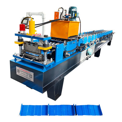 เครื่องขึ้นรูปม้วนแผงหลังคาแบบล็อคตัวเอง