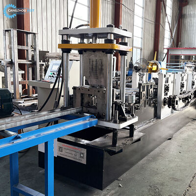 ควบคุม PLC เปลี่ยนขนาดอัตโนมัติ 80-300 มม. C Purlin Roll Forming Machine