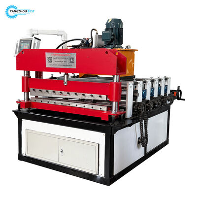 PPGI และ GI Steel Coil Sheet PLC ควบคุมเครื่องตัดขึ้นรูปตามความยาว