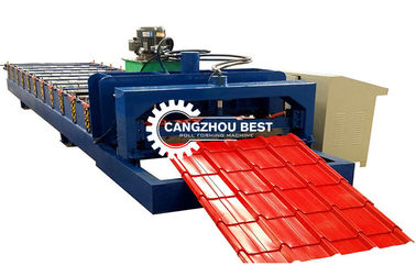 ไฮดรอลิกพลังงาน 5.5kw PLC การควบคุมกล่องก้าว Roof Tile&amp;กระจกกระจกเครื่องปั้น