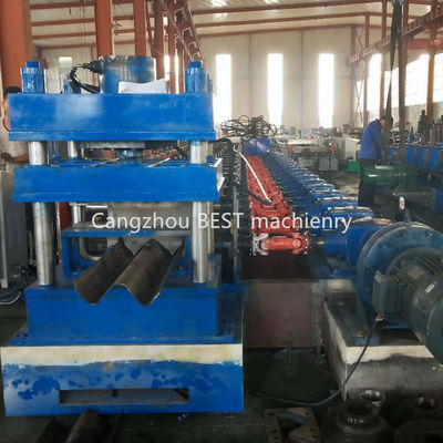 เหล็กกล้า 10m / นาที Purlin Roll Forming Machine การผลิตรั้วทางหลวง