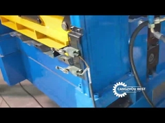 เครื่องขึ้นรูปม้วนแผงพื้นเหล็กยอดนิยมของเปรูพร้อมโลโก้กด