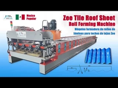 เม็กซิโก ดีไซน์ยอดนิยม Roofing Tile Roll Forming Machine ไฮดรอลิกไกด์ สูง 3D Cutter สเปน